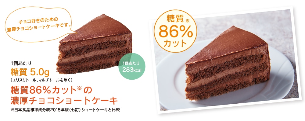 糖質86%カットの濃厚チョコショートケーキ