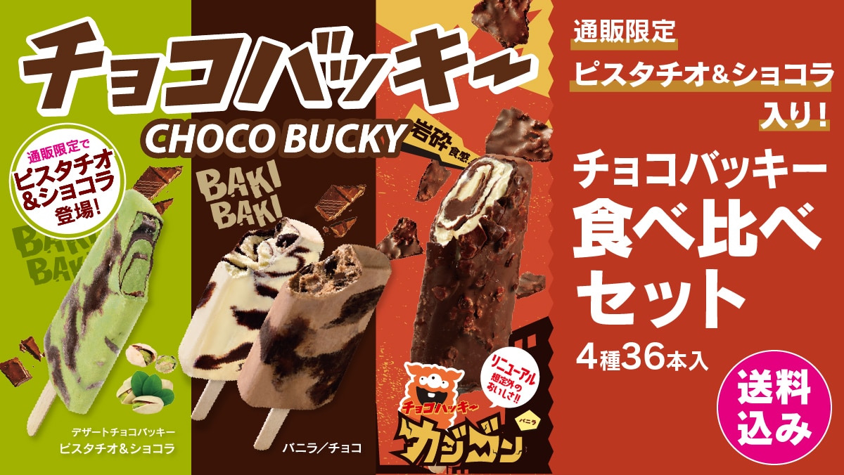 【通販】ピスタチオ入り！チョコバッキー食べ比べセット4種36本入り(送料込み)