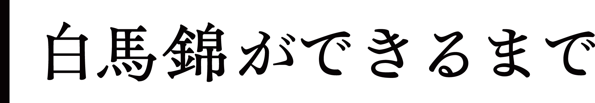 白馬錦ができるまで