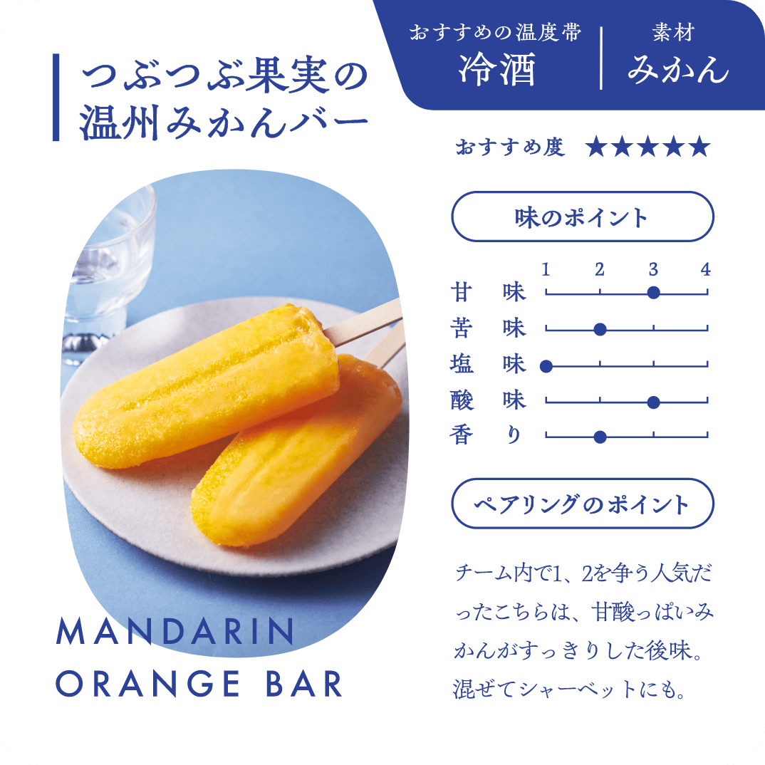 4 つぶつぶ果実の温州みかんバー