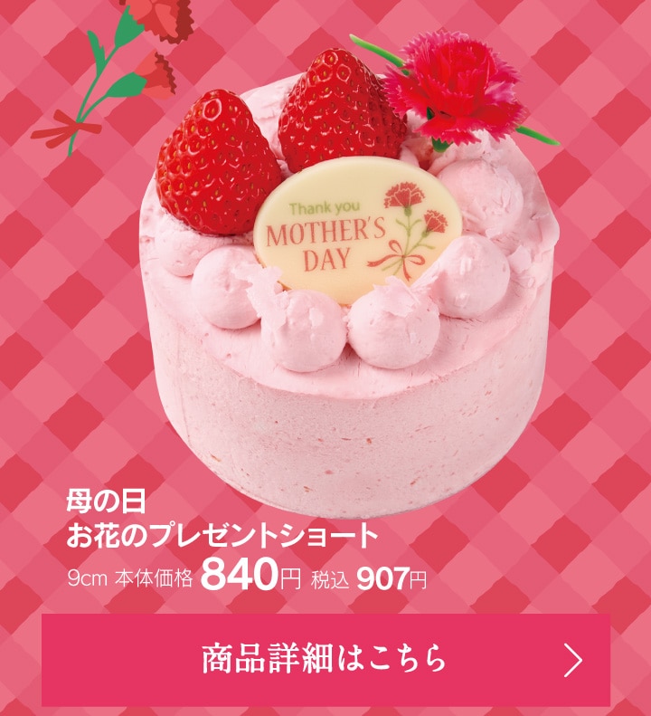 母の日お花のプレゼントショート