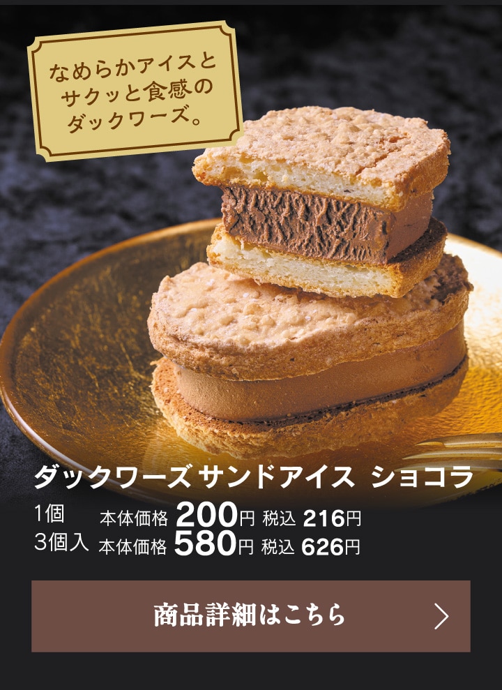 ダックワーズサンドアイスショコラ