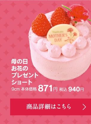 母の日お花のプレゼントショート9cm