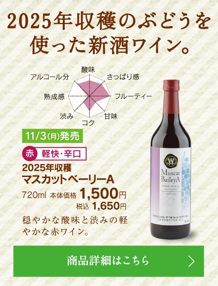 2025年収穫マスカットベーリーA