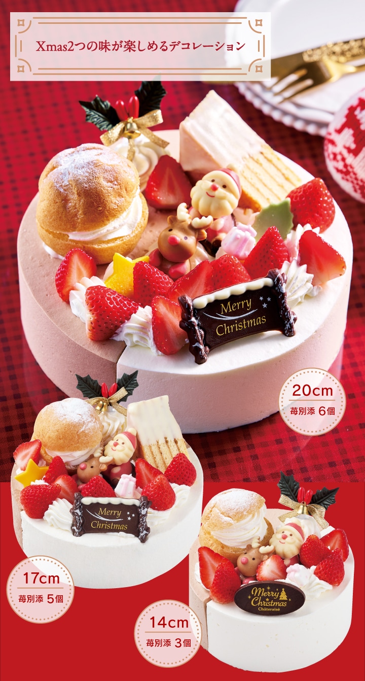 Xmas2つの味が楽しめるデコレーション