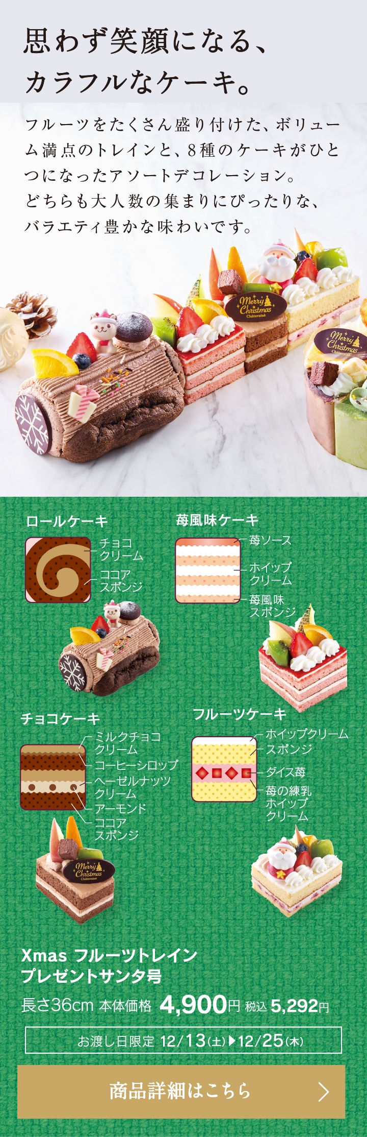 Xmasフルーツトレインプレゼントサンタ号