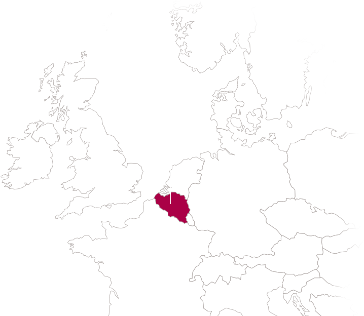 画像：ベルギーの位置を示す地図