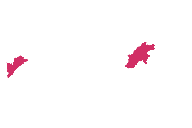 画像：いちごの生産地の地図