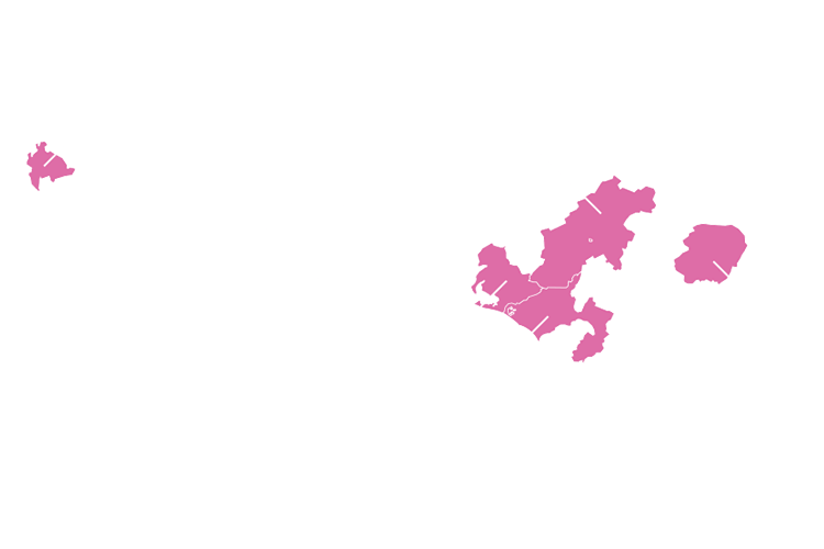 画像:いちごの生産地の地図