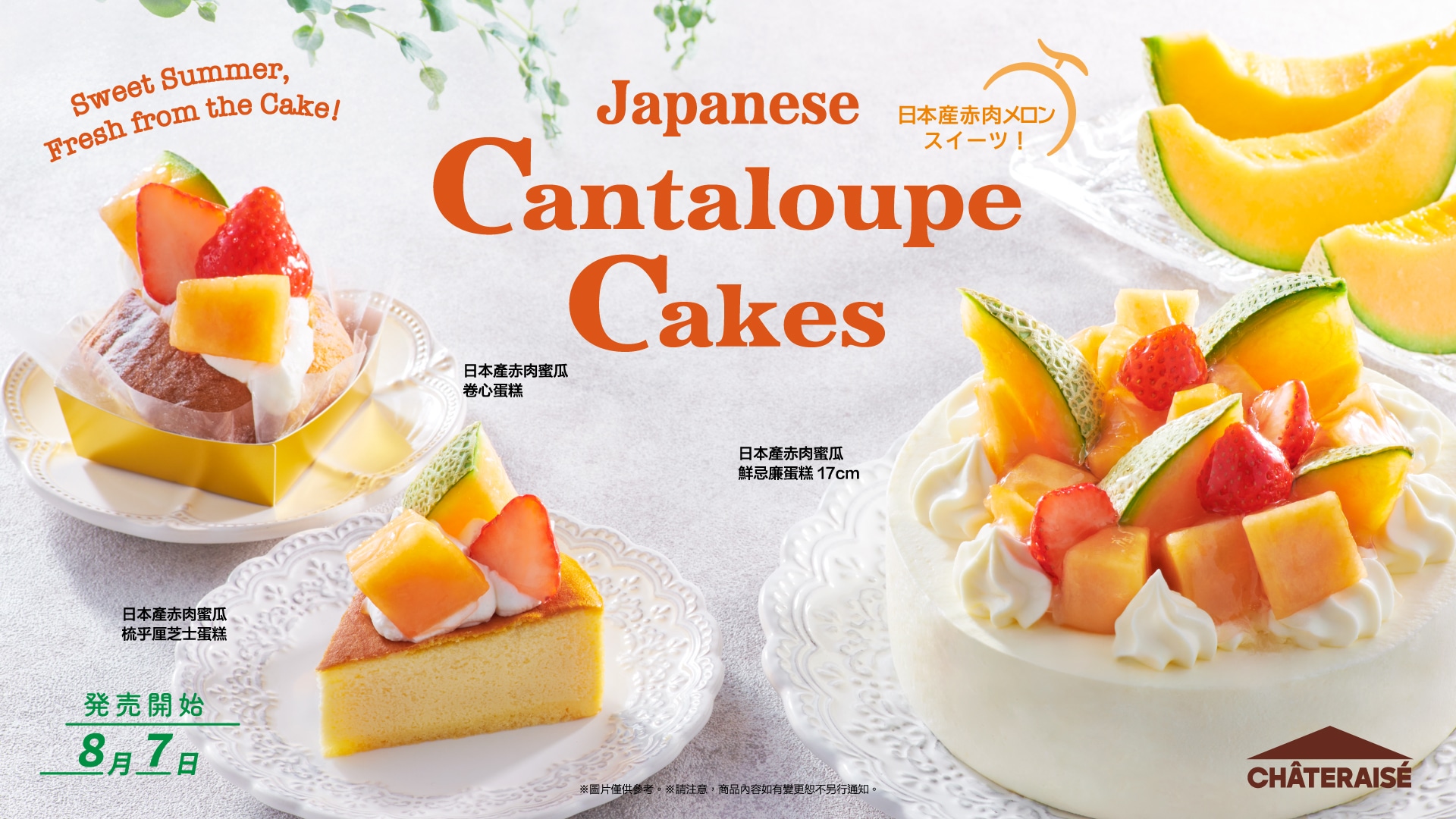 Japanese Cantaloupe Cakes