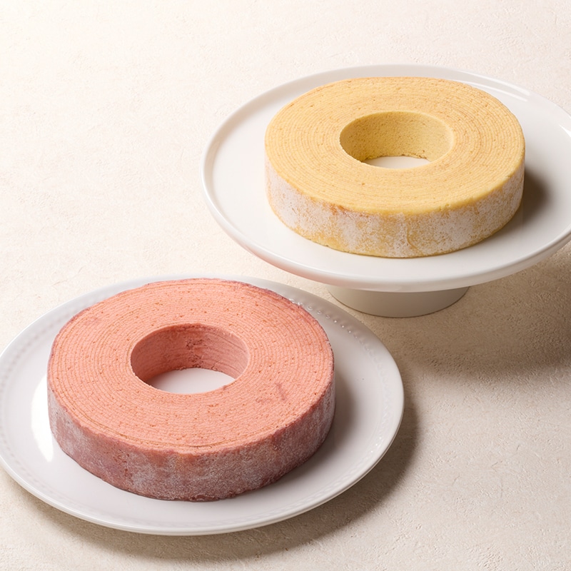 【通販】ワインバウムクーヘン 紅白詰合せ(いい夫婦の日掛け紙付き)