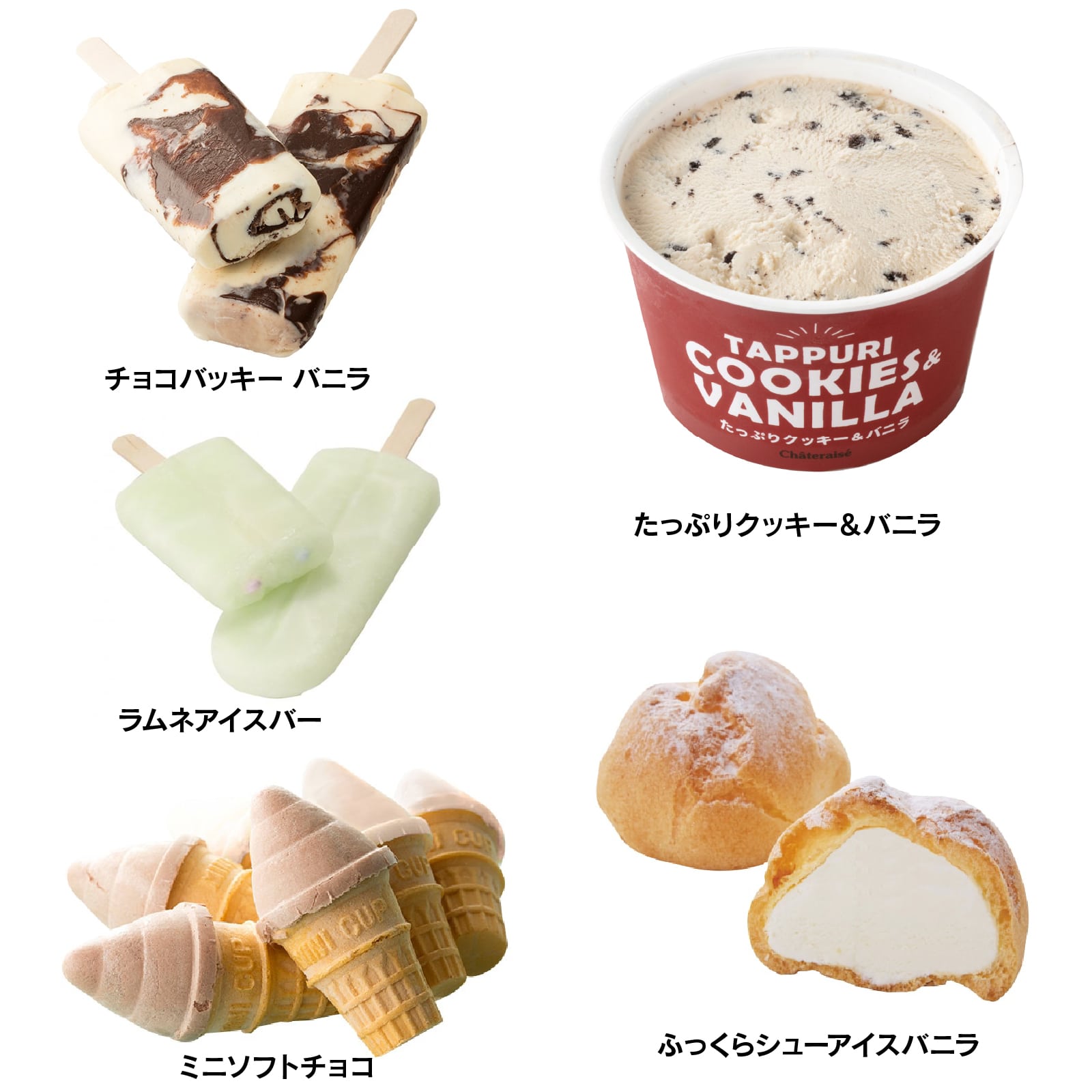 【通販】お子様に大人気!アイスバラエティセット5種30個入(送料込み)