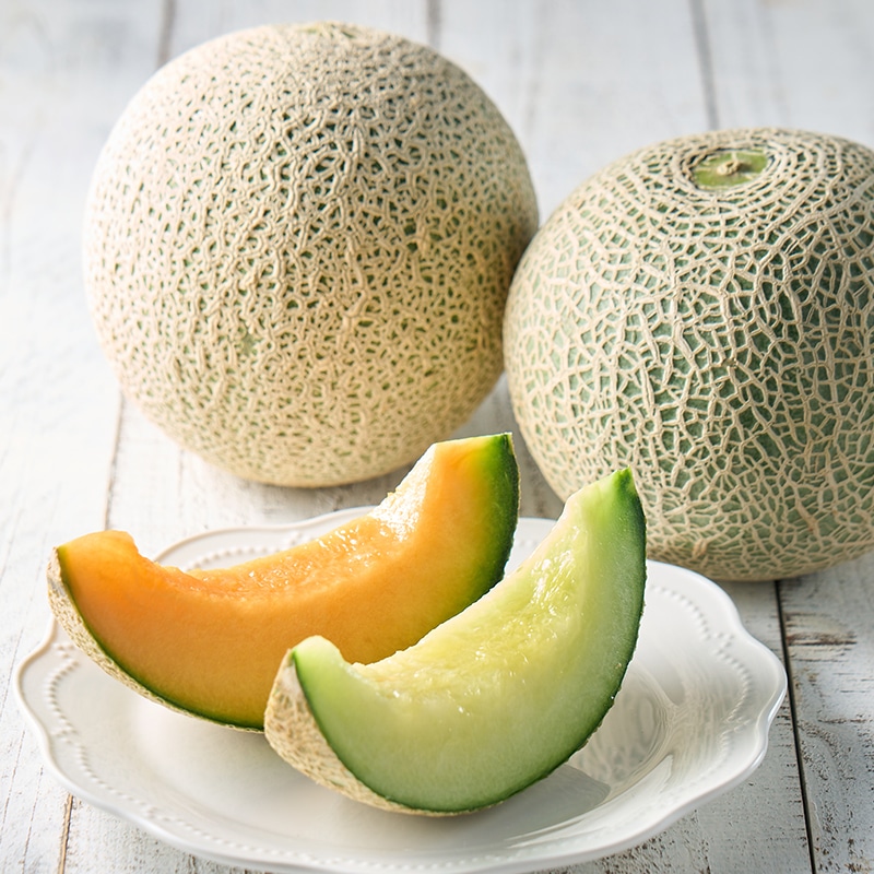 【通販】茨城県産メロン2種食べ比べとジュレ6個入(送料込み)