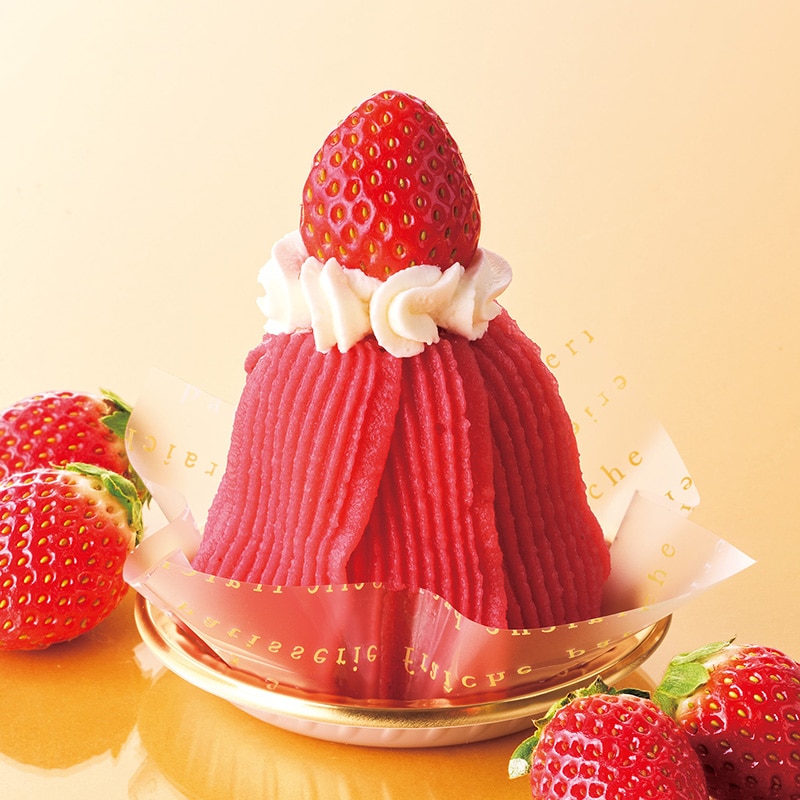 【1/7 または 1/14発売】濃い苺のモンブラン