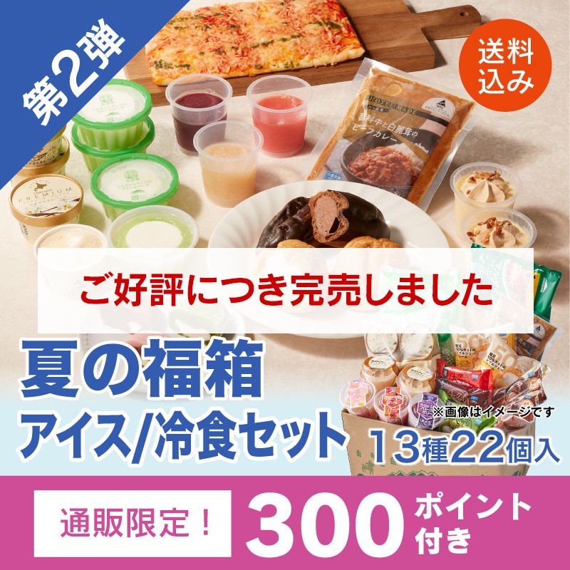 通販】8月福箱アイス・冷食13種22個(送料込み) わさビーズ30個セット