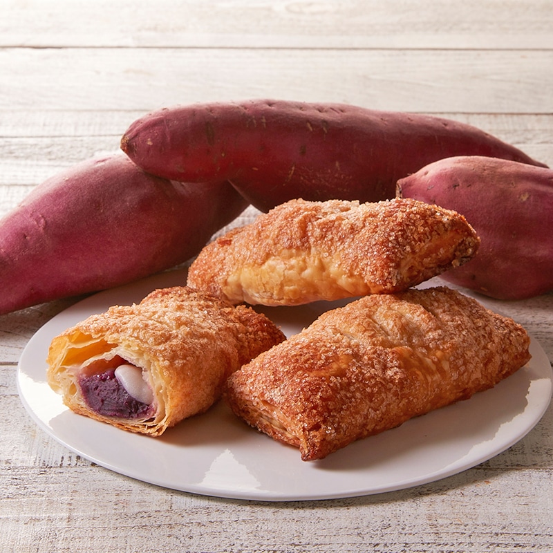 むらさき芋のあんこもちパイ