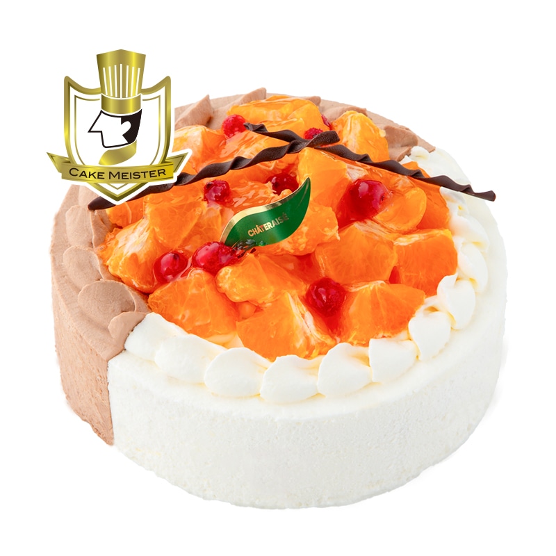 2つの味が楽しめる長崎県産みかんのデコレーション17cm