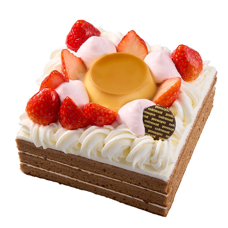 【1~3月限定】紅ほっぺ種苺とプリンのキューブデコレーション