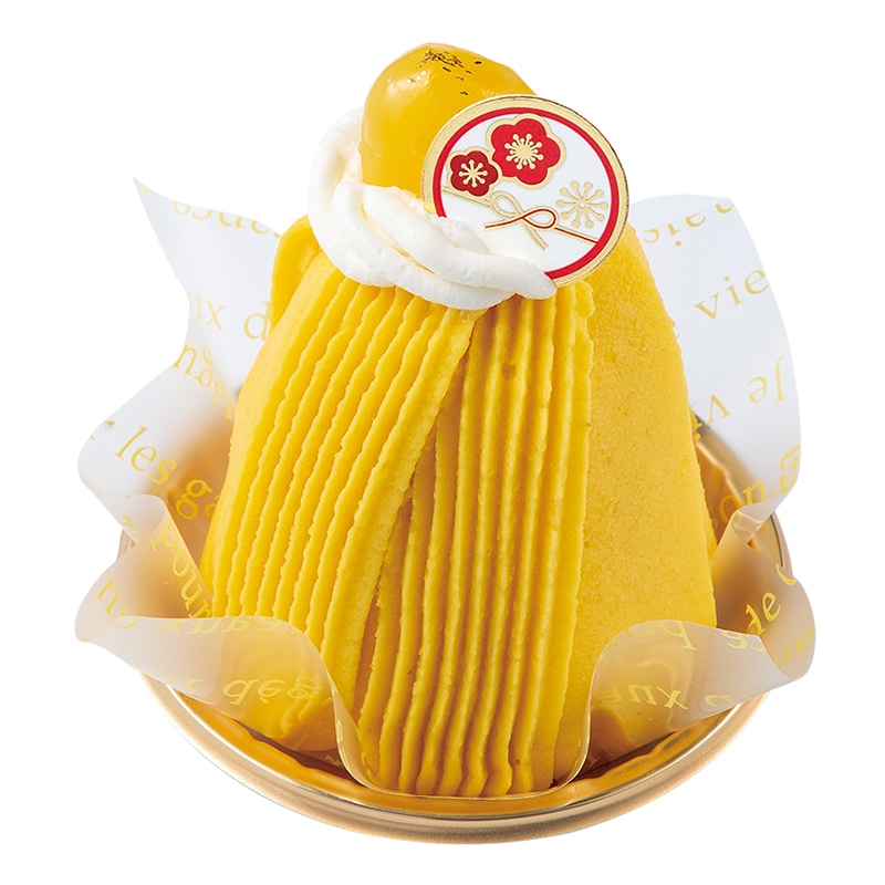 賀正ケーキ 栗きんとんモンブラン