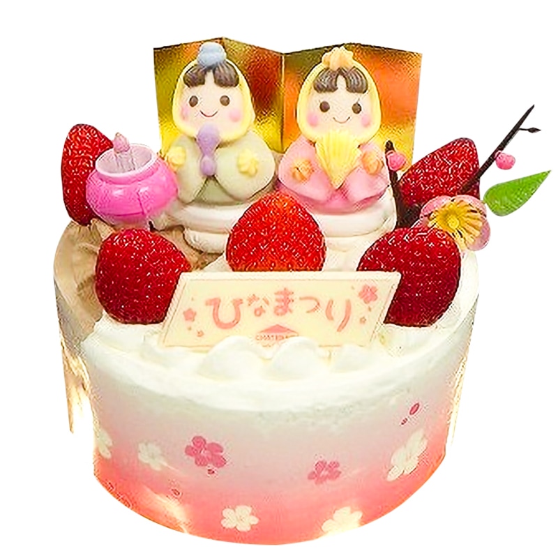 桃の節句 2つの味が楽しめるデコレーション 14cm