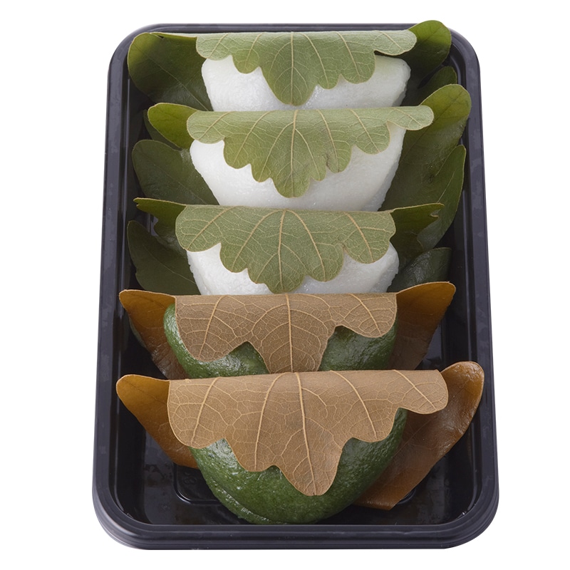 特撰柏餅 二種5個入(こし餡・よもぎ粒餡）