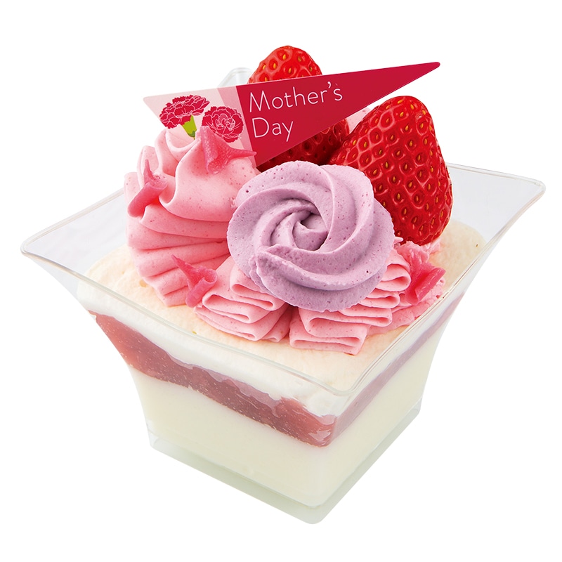 母の日 お花のカップデザート