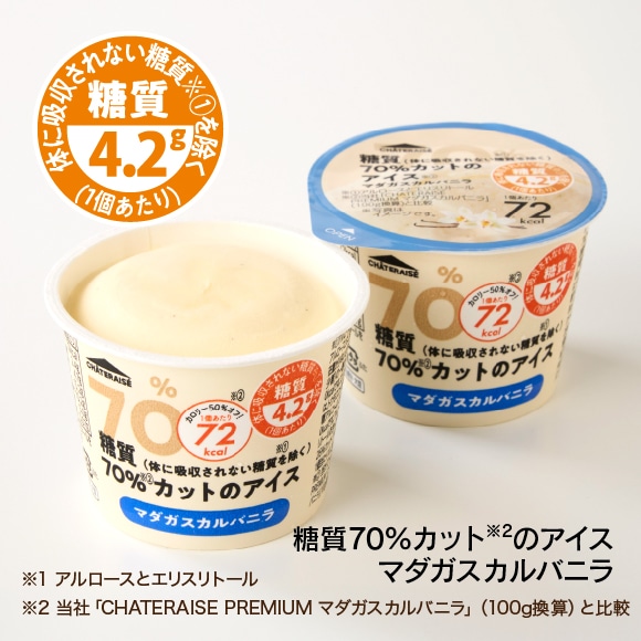 糖質70％カットのアイス マダガスカルバニラ 4個入