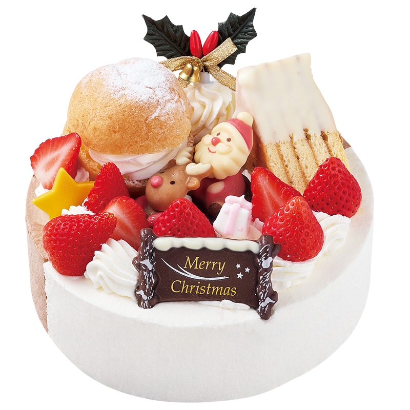 Xmas 2つの味が楽しめるデコレーション17cm