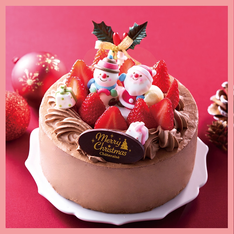 卵と小麦粉を使用していないXmasチョコデコレーション14cm