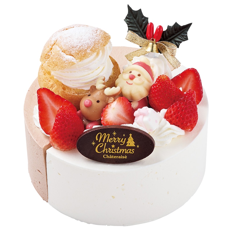 Xmas 2つの味が楽しめるデコレーション14cm