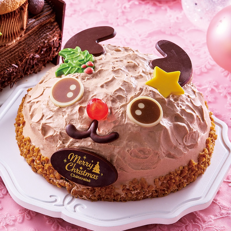 Xmas真っ赤なお鼻のトナカイさんデコレーション16cm