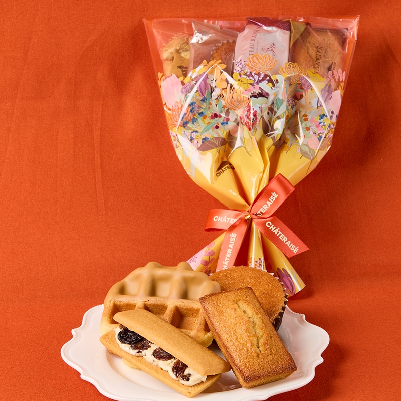 オータムスイーツラッピングブーケ