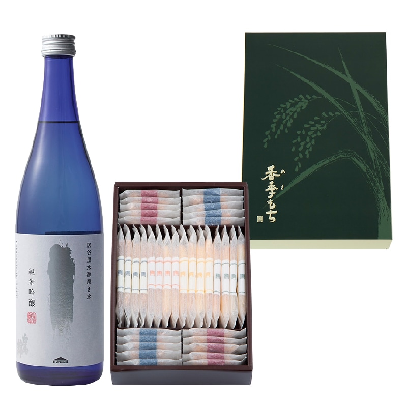 【通販】白馬錦 純米吟醸&香季もち36個入 (送料込み)