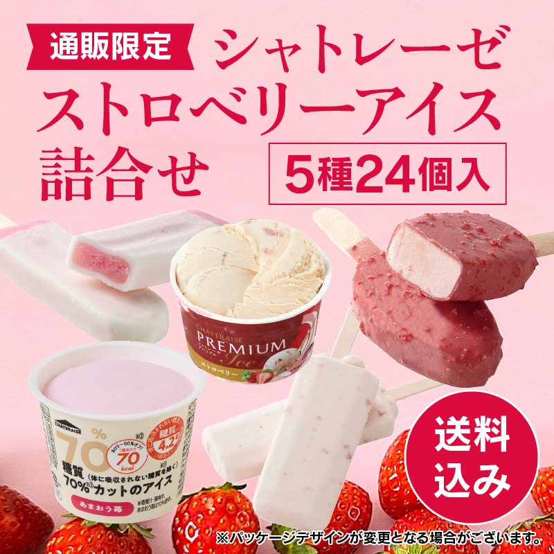 【通販】ストロベリーアイス5種24個入詰合せ　（送料込み）