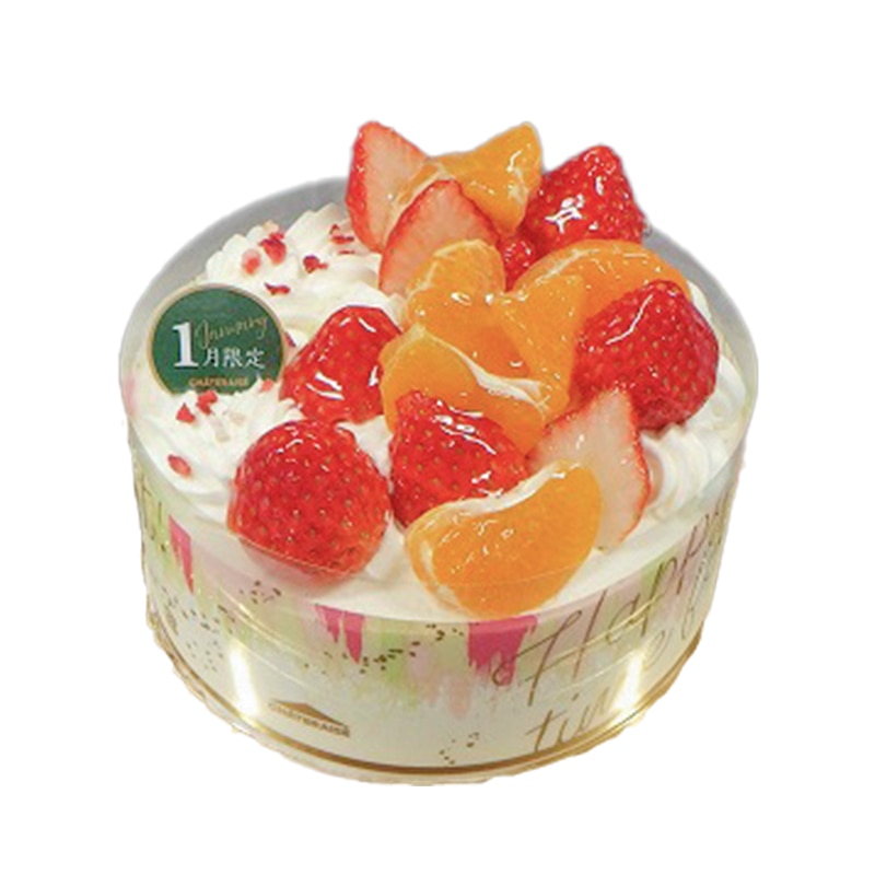 【1月限定】長崎県産みかんと苺のデコレーション 14cm
