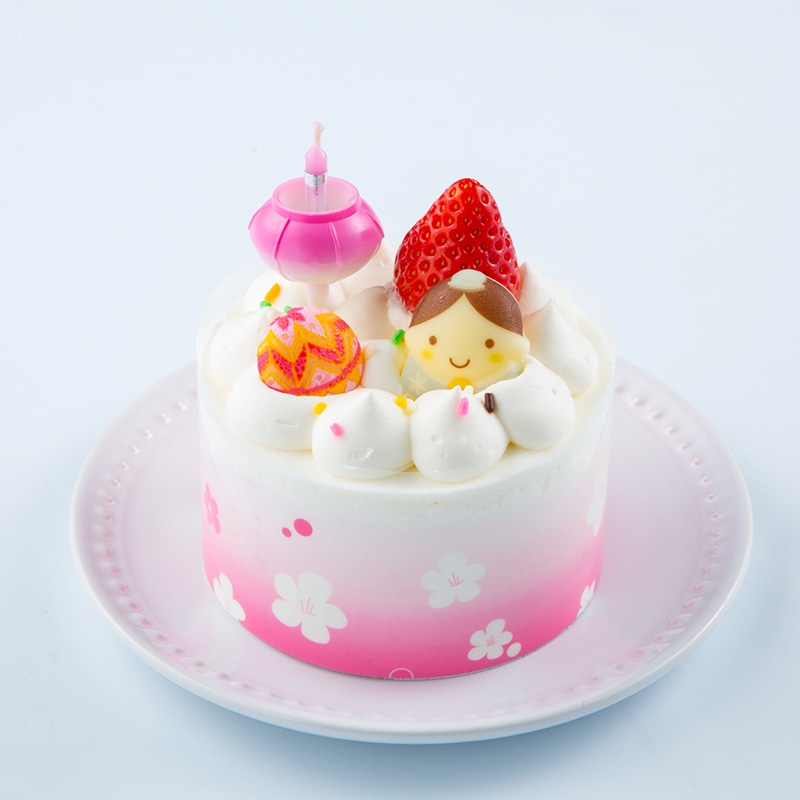 桃の節句 ちいさなひなケーキ（白）