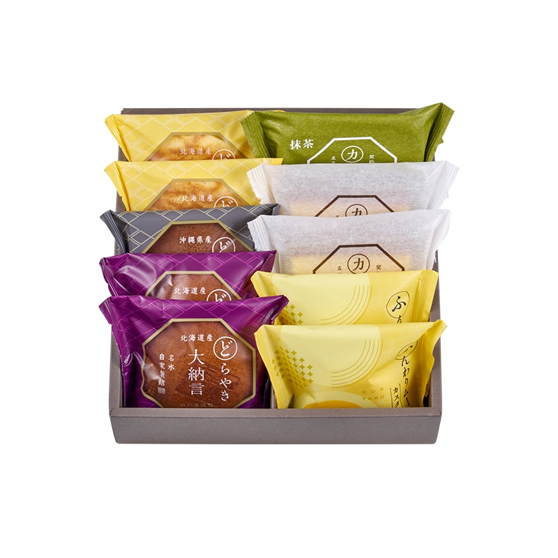 どらやき・カステラ・ふんわりムーン詰合せ 10個入