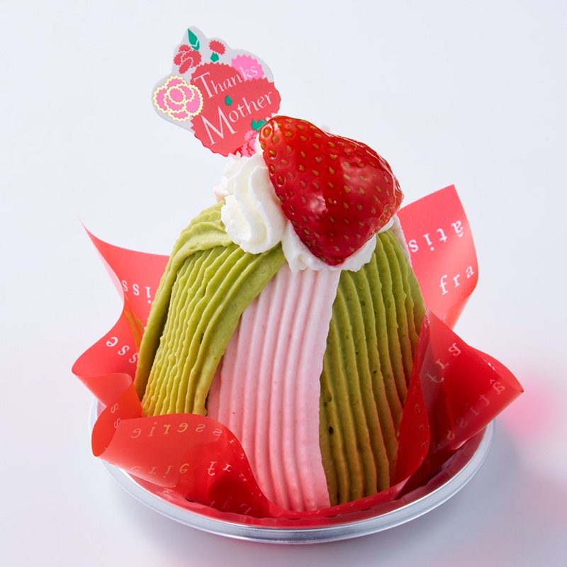 母の日 苺とピスタチオのモンブラン