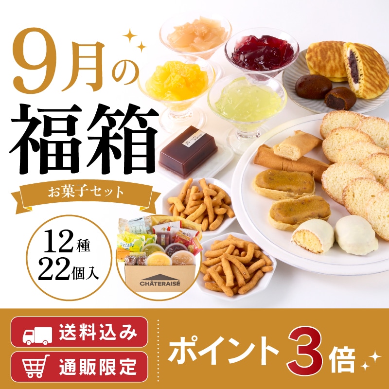 【通販】9月の福箱 お菓子セット 12種22個入 (送料込み)