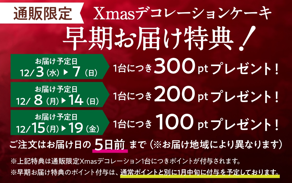 早期お届け特典