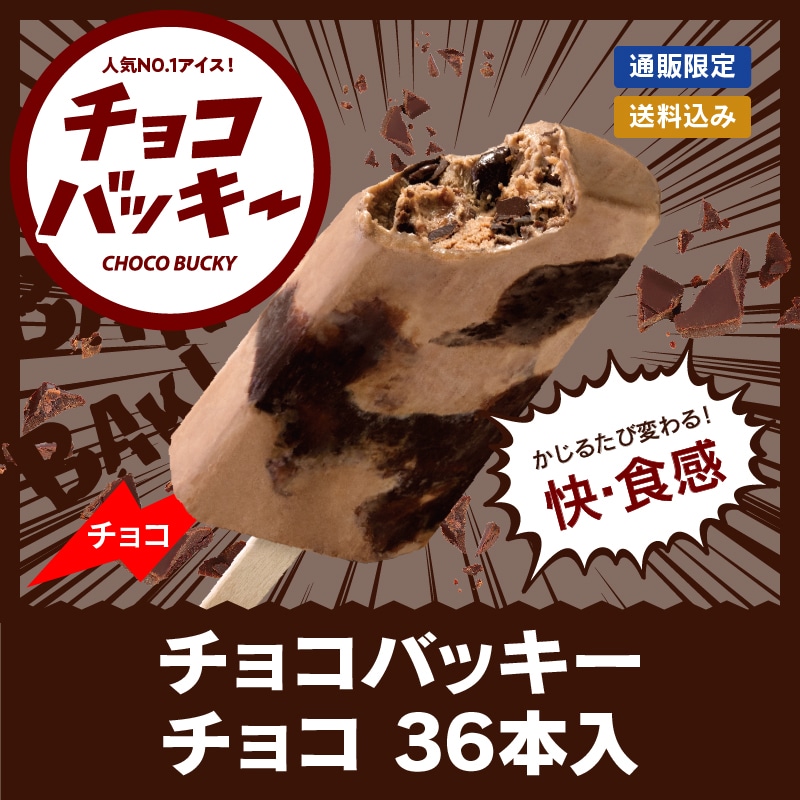 【通販】チョコバッキー チョコ 36本入 (送料込み)(ドライアイス付き)